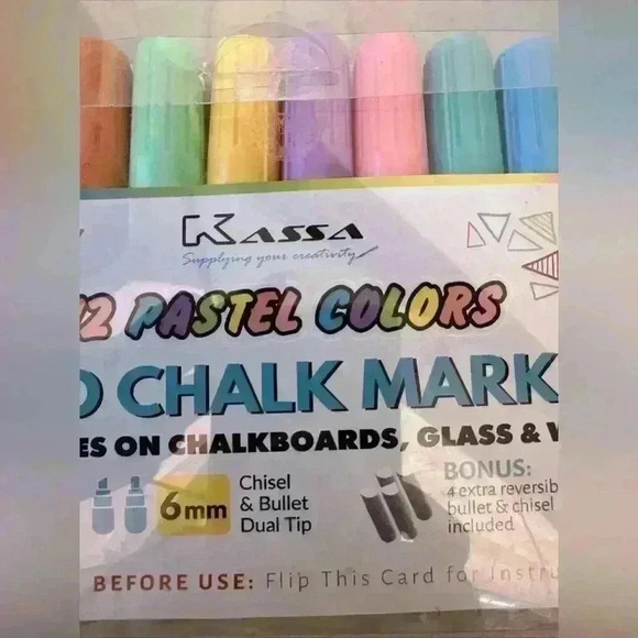 Chalk Pens For Chalkboard Blackboard Liquid Markers for Ad Board Signs LED Glass - Picture 3 of 5